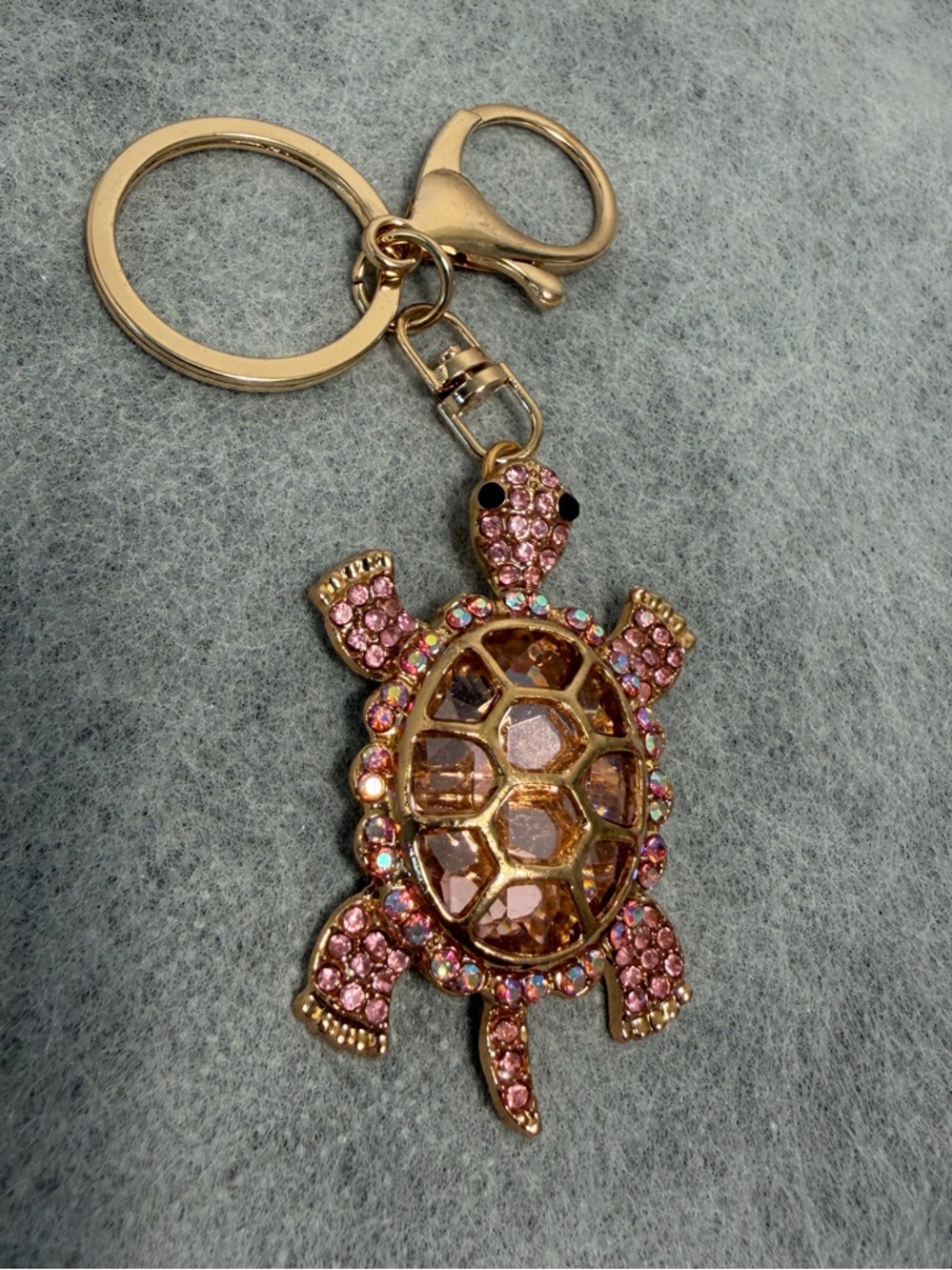 Pink Crystal Turtle Keychain/Bag charm Pendant - Picture 3 of 9